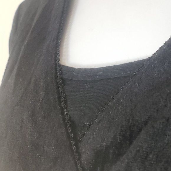 Vintage Y2K Bella Swan Velvet Goth Trumpet Sleeve Empire Blouse Size Small - Picture 5 of 10